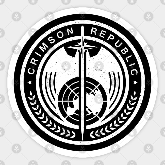 Crimson Republic Patch Sticker by BadCatDesigns